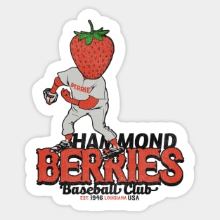 Defunct Hammond Berries Baseball Team Sticker